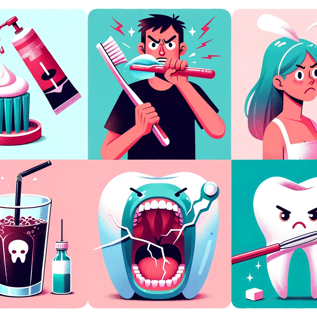 Infografika o pięciu popularnych mitach stomatologicznych rozprawionych przez Gabinet "Moje Ząbki".